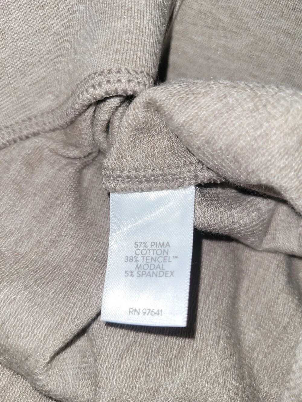 Pure Jill Womens XL Affinity French Terry Slim Leg Beige Pants 31.5